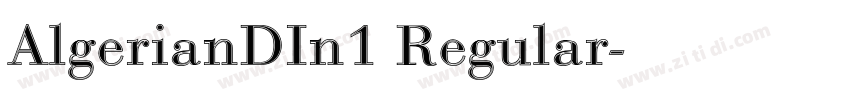 AlgerianDIn1 Regular字体转换